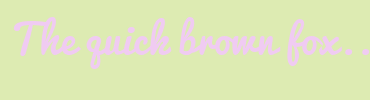 Image with Font Color F0CBF2 and Background Color DDEBB2